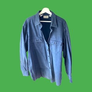 Vintage LLBean Brushed Cotton Shirt Jacket Size 18 Tall / XXL